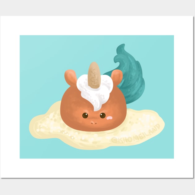 Unicorn Sunny Side Egg Wall Art by Khotekmei